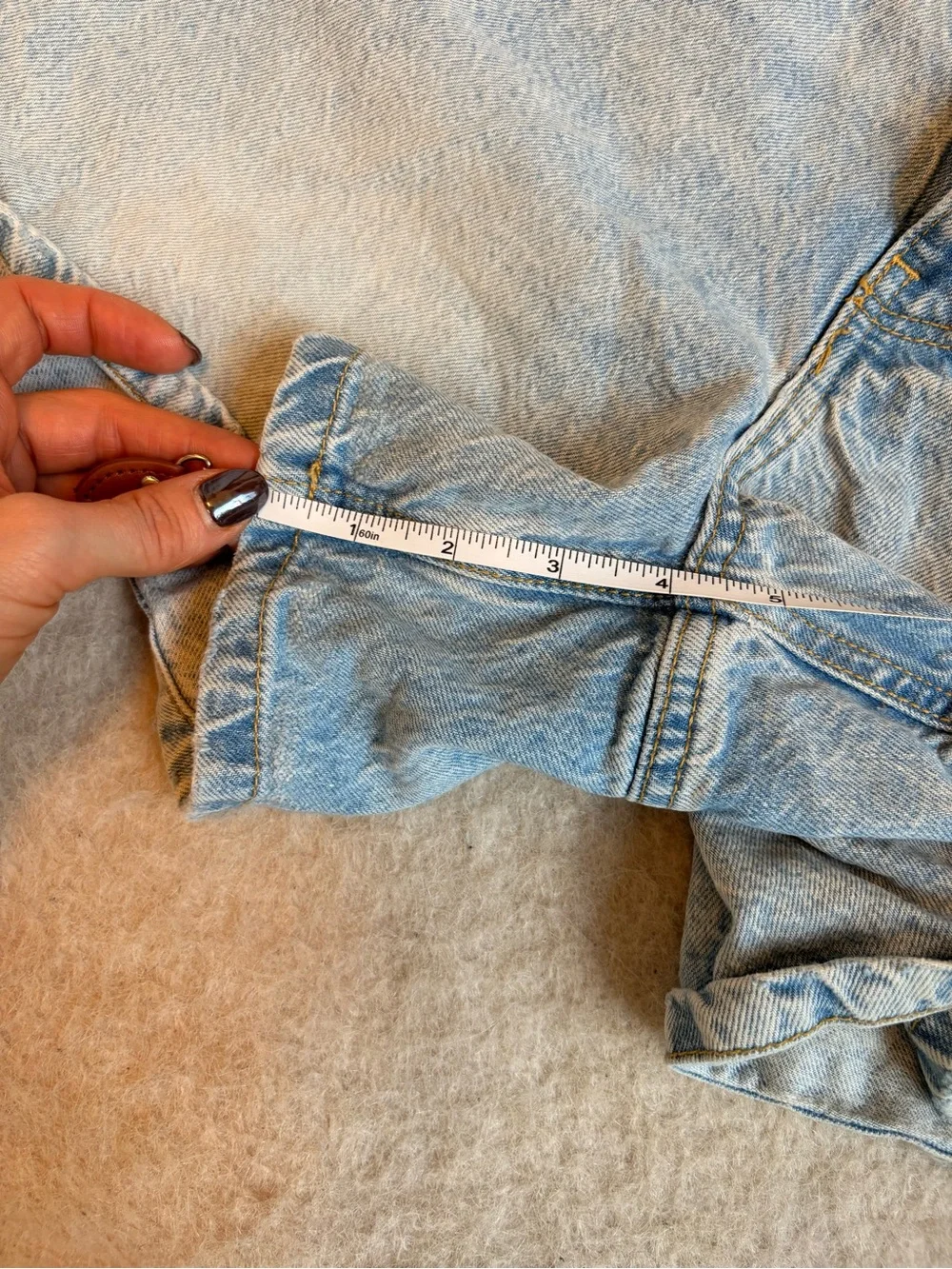 Zara Vintage Light Wash Denim Shorts